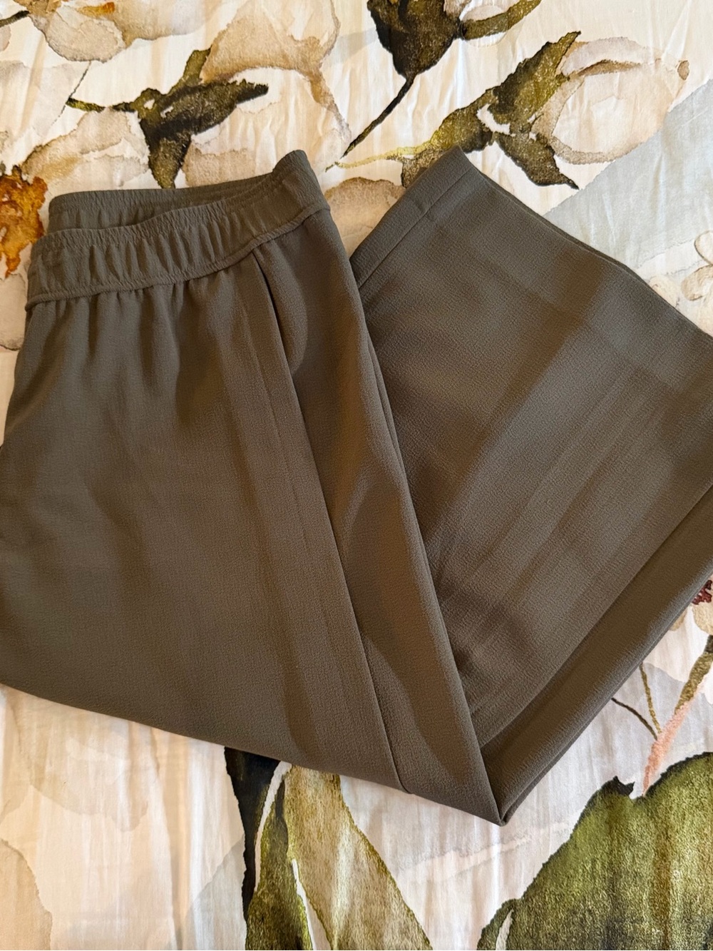 The Limited Olive Green Wide Leg Culotte/Cropped Pants